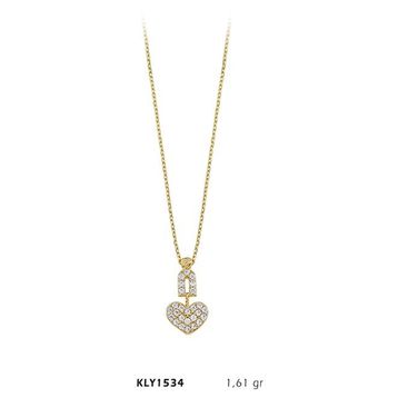 Harem Altın KLY1534 14 Ayar Altın Kalp Kolye