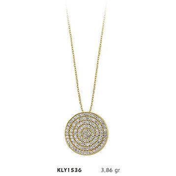 Harem Altın KLY1536 14 Ayar Altın Taşlı Daire Kolye