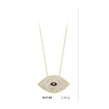 Harem Altın KLY158 14 Ayar Altın Nazar Boncuğu Kolye