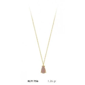 Harem Altın KLY1756 14 Ayar Damla Taş Kolye
