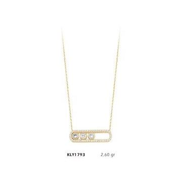 Harem Altın KLY1793 14 Ayar Yatay Üçtaş Kolye