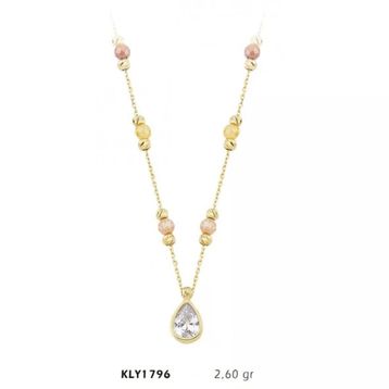 Harem Altın KLY1796 14 Ayar Altın Damla Dorika Kolye