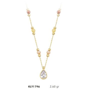 Harem Altın KLY1796 14 Ayar Altın Damla Dorika Kolye