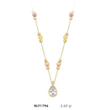 Harem Altın KLY1796 14 Ayar Altın Damla Dorika Kolye