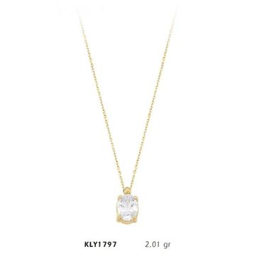 Harem Altın KLY1797 14 Ayar Oval Kolye