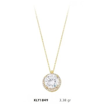 Harem Altın KLY1849 14 Ayar Altın Tektaş Kolye