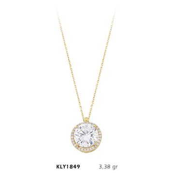 Harem Altın KLY1849 14 Ayar Altın Tektaş Kolye