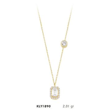 Harem Altın KLY1890 14 Ayar Altın Taşlı Baget Kolye