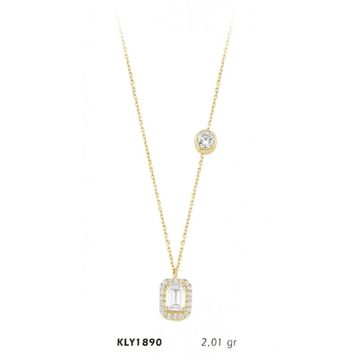 Harem Altın KLY1890 14 Ayar Altın Taşlı Baget Kolye