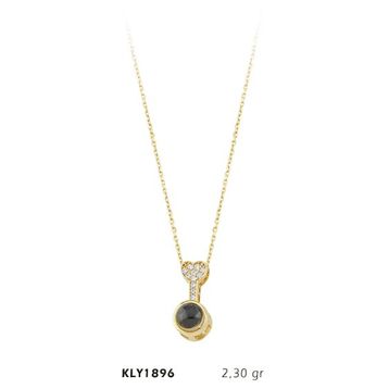 Harem Altın KLY1896 14 Ayar Altın Seni Seviyorum Taşlı Anahtar Kolye