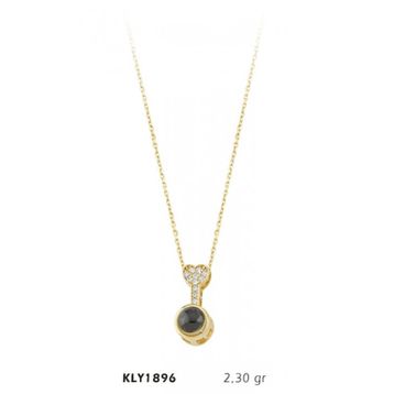 Harem Altın KLY1896 14 Ayar Altın Seni Seviyorum Taşlı Anahtar Kolye