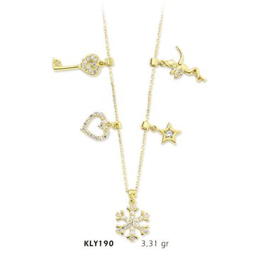 Harem Altın KLY190 14 Ayar Altın Şans Kolyesi