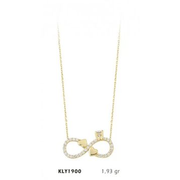Harem Altın KLY1900 14 Ayar Altın Tektaş Sonsuzluk Kolye