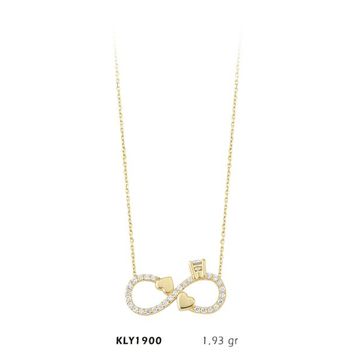 Harem Altın KLY1900 14 Ayar Altın Tektaş Sonsuzluk Kolye