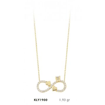 Harem Altın KLY1900 14 Ayar Altın Tektaş Sonsuzluk Kolye