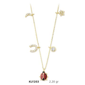 Harem Altın KLY203 14 Ayar Altın Şans Kolyesi
