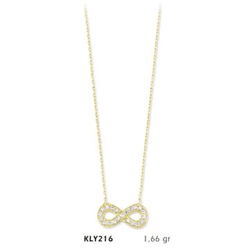 Harem Altın KLY216 14 Ayar Altın Sonsuzluk Kolye