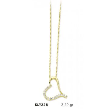 Harem Altın KLY228 14 Ayar Altın Kalp Kolye
