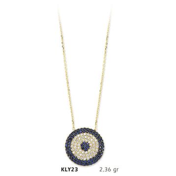 Harem Altın KLY23 14 Ayar Altın Nazar Boncuğu Kolye
