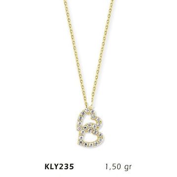 Harem Altın KLY235 14 Ayar Altın Çift Kalp Kolye