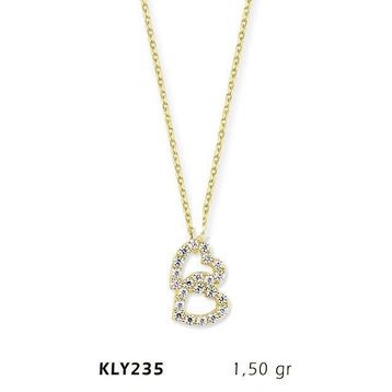 Harem Altın KLY235 14 Ayar Altın Çift Kalp Kolye