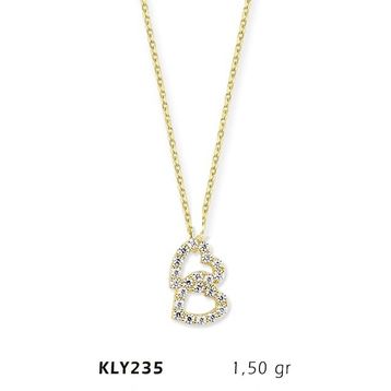 Harem Altın KLY235 14 Ayar Altın Çift Kalp Kolye
