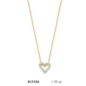 Harem Altın KLY236 14 Ayar Altın Kalp Kolye