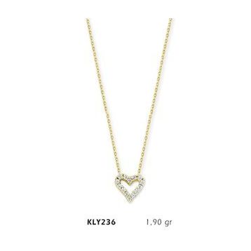 Harem Altın KLY236 14 Ayar Altın Kalp Kolye