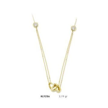 Harem Altın KLY256 14 Ayar Altın İkili Kalp Kolye