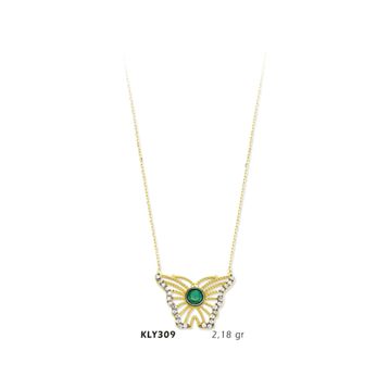 Harem Altın KLY309 14 Ayar Altın Fantezi Kelebek Kolye