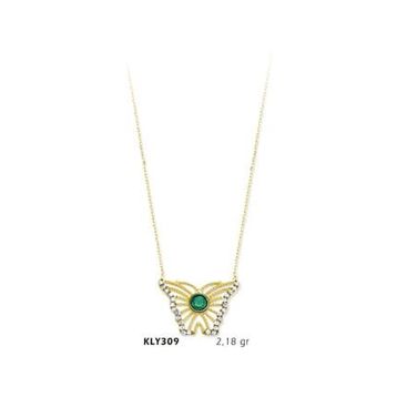 Harem Altın KLY309 14 Ayar Altın Fantezi Kelebek Kolye