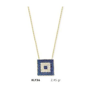 Harem Altın KLY36 14 Ayar Altın Nazar Boncuğu Kolye