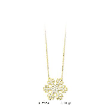 Harem Altın KLY367 14 Ayar Kar Tanesi Kolye