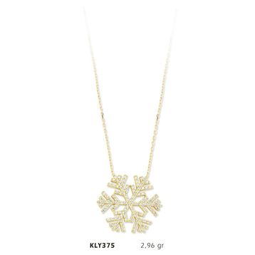 Harem Altın KLY375 14 Ayar Altın Kar Tanesi Kolye