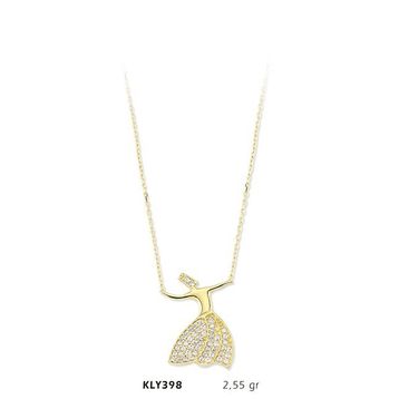Harem Altın KLY398 14 Ayar Altın Mevlana Kolye