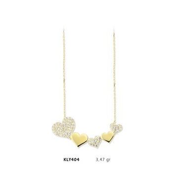 Harem Altın KLY404 14 Ayar Altın Sıra Kalp Kolye