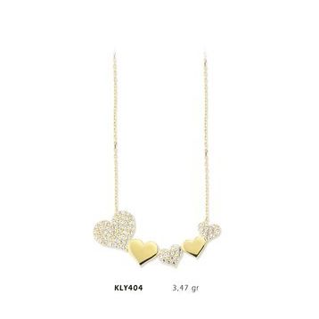 Harem Altın KLY404 14 Ayar Altın Sıra Kalp Kolye