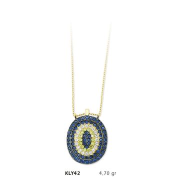 Harem Altın KLY42 14 Ayar Altın Nazar Boncuğu Kolye