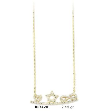 Harem Altın KLY428 14 Ayar Kalp Sonsuzluk Altın Kolye