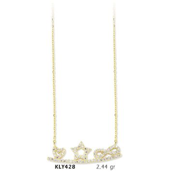 Harem Altın KLY428 14 Ayar Kalp Sonsuzluk Altın Kolye