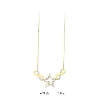 Harem Altın KLY430 14 Ayar Altın Yıldız Sonsuzluk Kolye