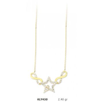 Harem Altın KLY430 14 Ayar Altın Yıldız Sonsuzluk Kolye