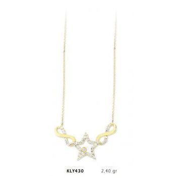 Harem Altın KLY430 14 Ayar Altın Yıldız Sonsuzluk Kolye