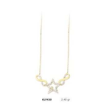 Harem Altın KLY430 14 Ayar Altın Yıldız Sonsuzluk Kolye