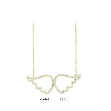 Harem Altın KLY442 14 Ayar Altın Melek Kanadı Kolye
