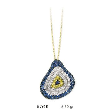 Harem Altın KLY45 14 Ayar Altın Nazar Boncuğu Kolye
