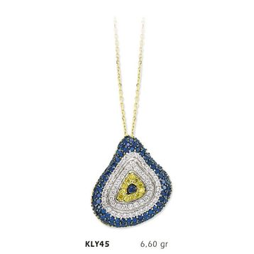 Harem Altın KLY45 14 Ayar Altın Nazar Boncuğu Kolye