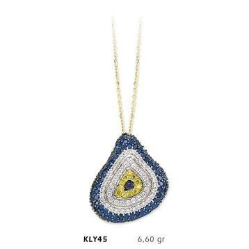 Harem Altın KLY45 14 Ayar Altın Nazar Boncuğu Kolye