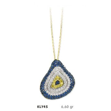 Harem Altın KLY45 14 Ayar Altın Nazar Boncuğu Kolye