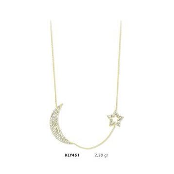 Harem Altın KLY451 14 Ayar Altın Ay Yıldız Kolye